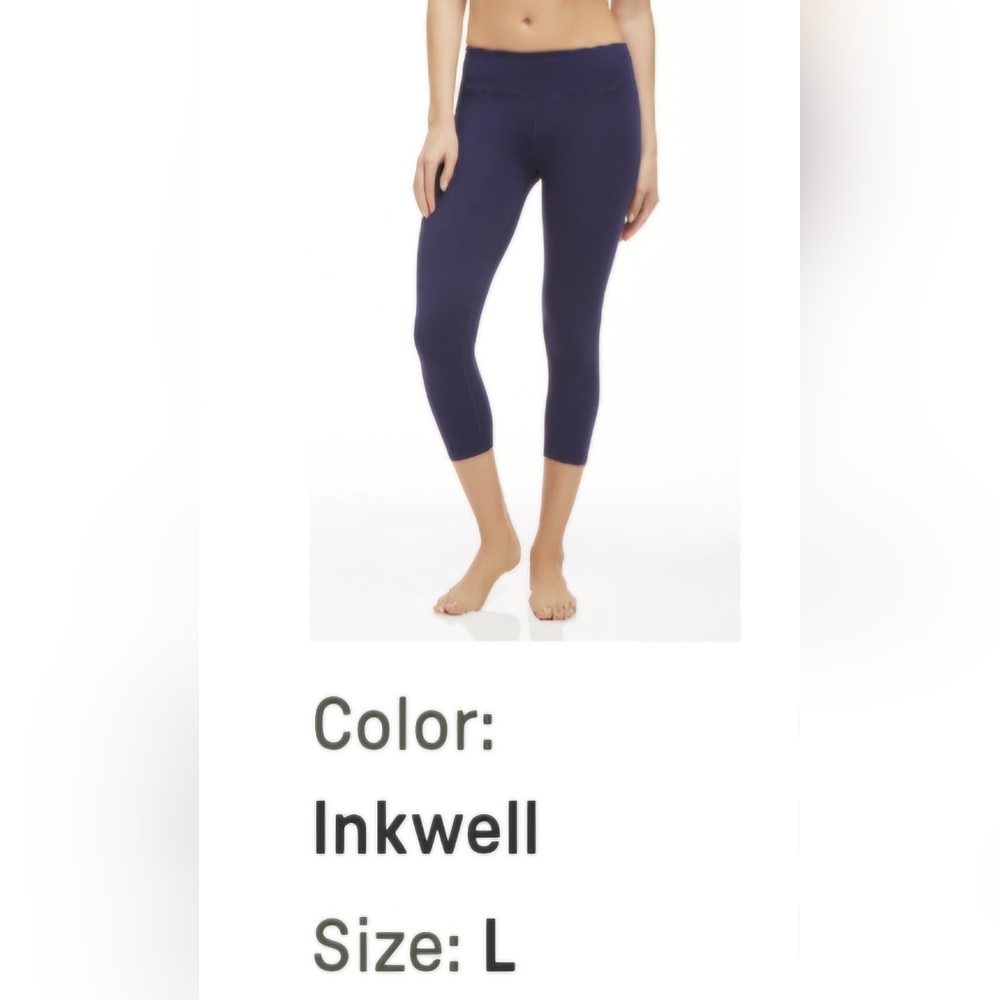Fabletics Cropped Athletic Legging Bundle - Navy & Black Large - Picture 14 of 14